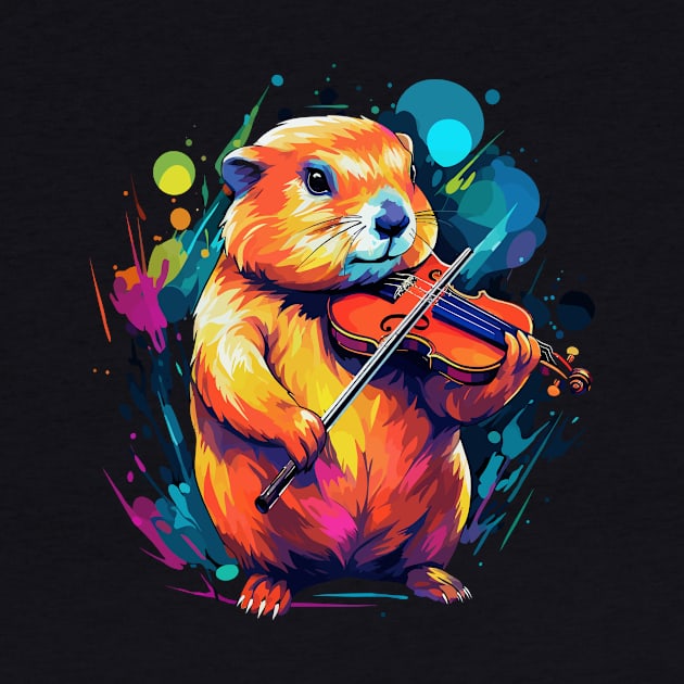 Prairie Dog Playing Violin by JH Mart